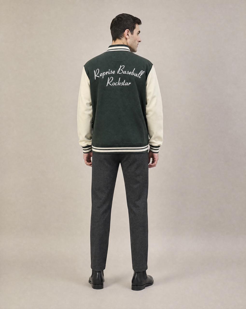 Men Winter Full Sleeves Jacket Green