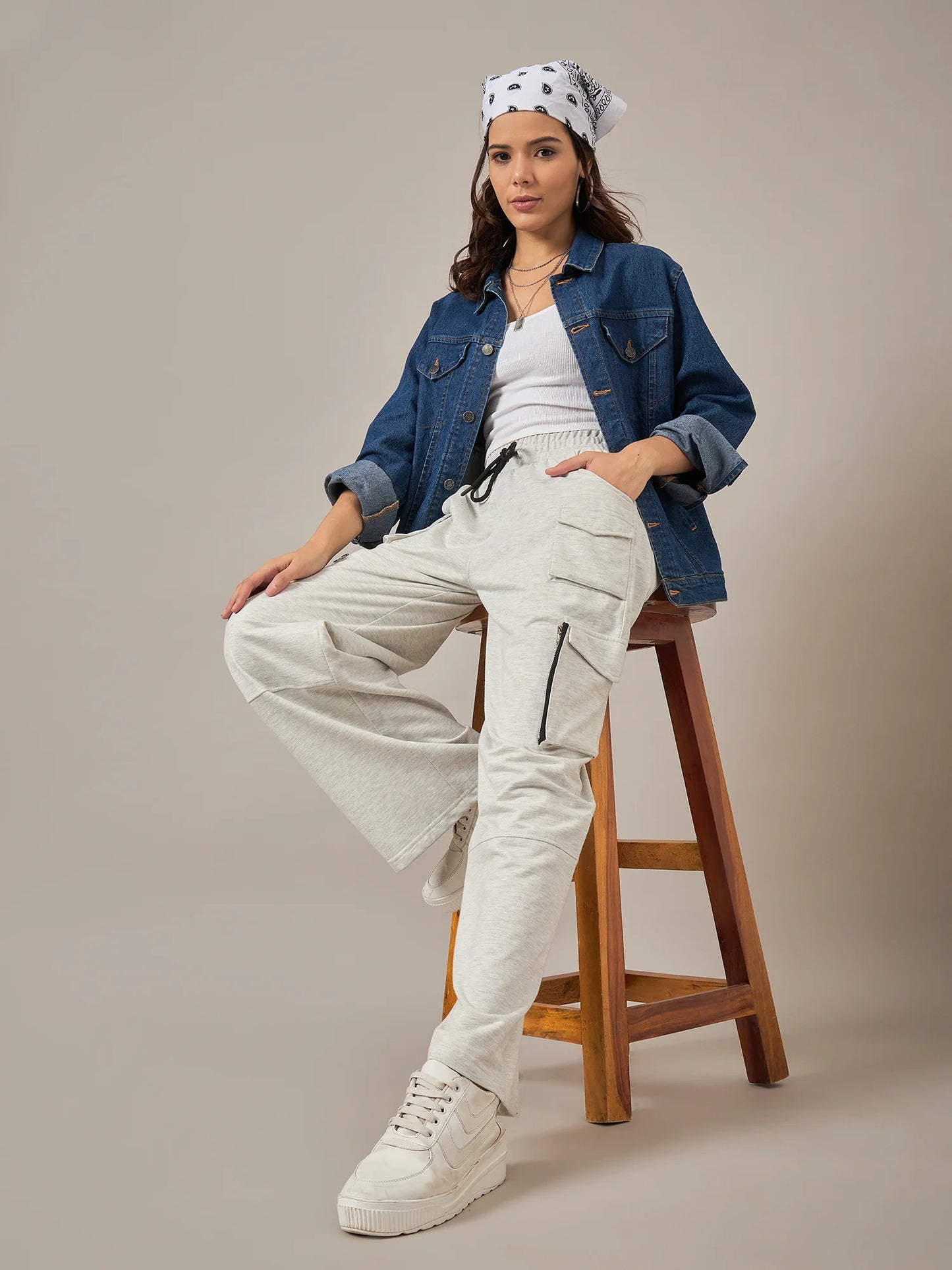 Women Dark Grey Baggy Fit Pant - Reprise