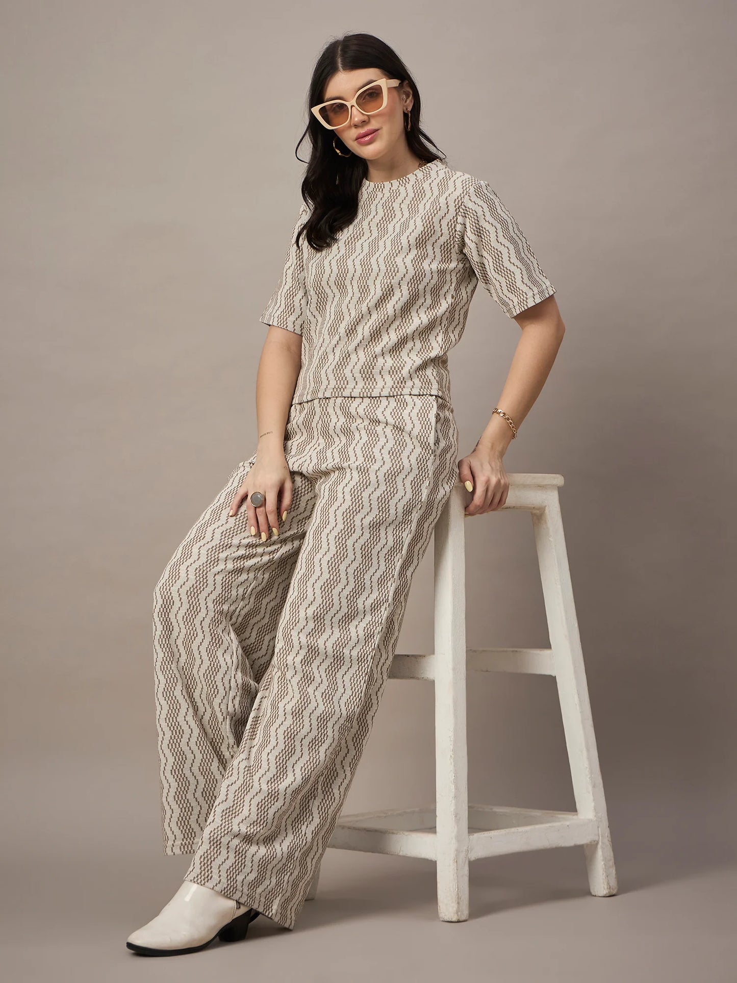 Women Co-ord Set Tan