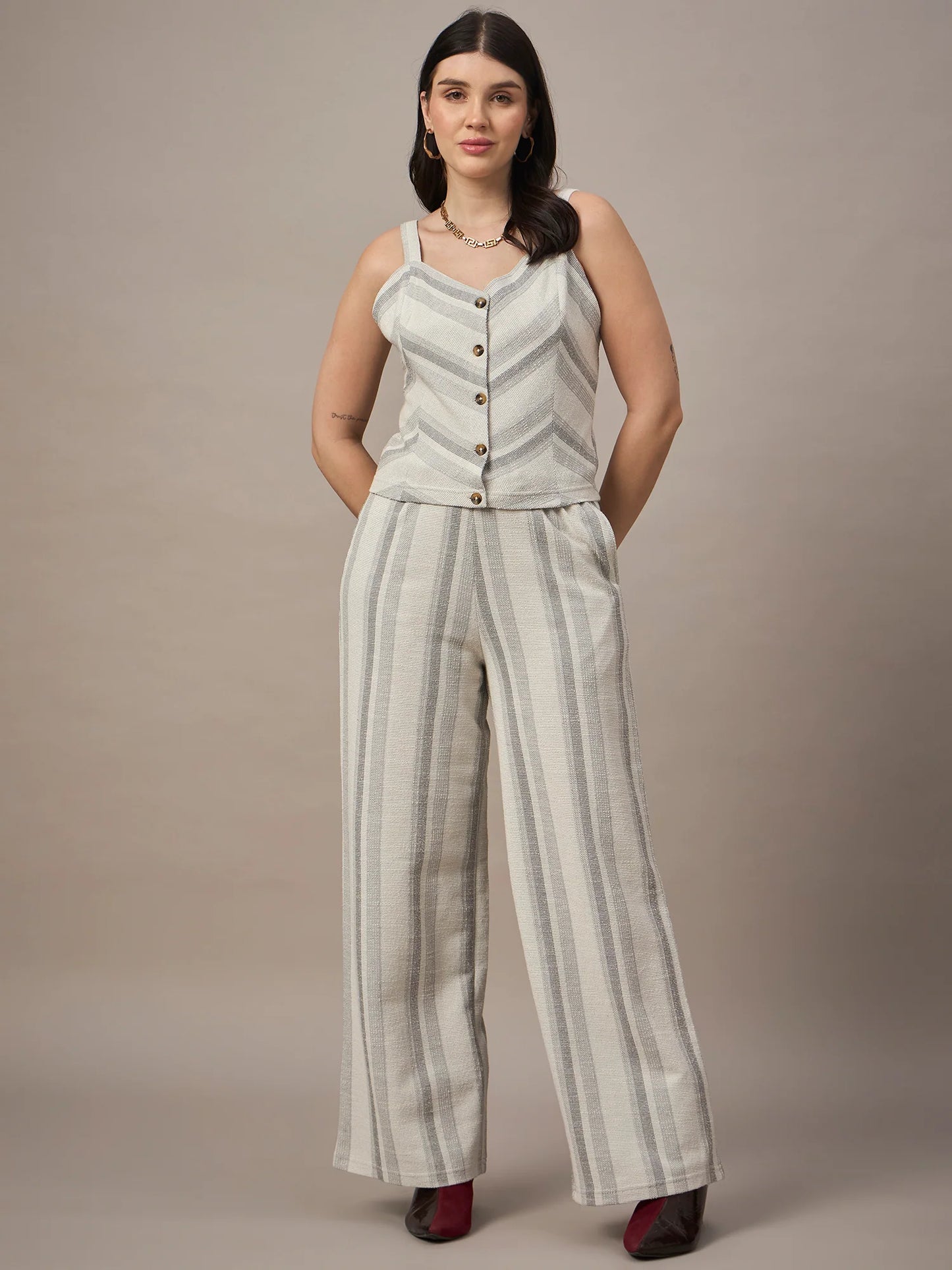 Women Co-ord Set Light grey