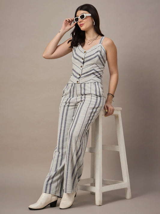 Women Co-ord Set Grey