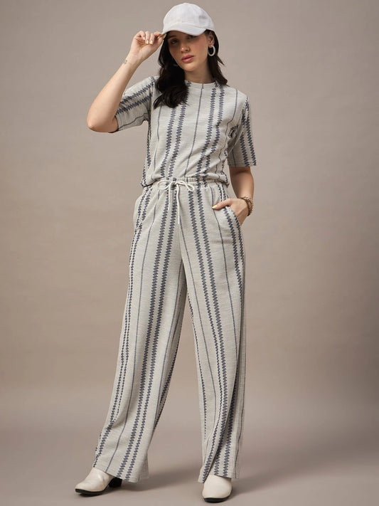 Women Co-ord Set Grey