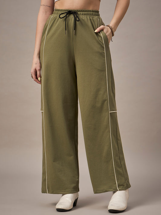 women olive trackpants - Reprise