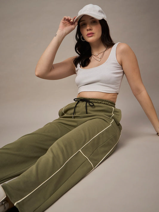 Women Green Trackpants