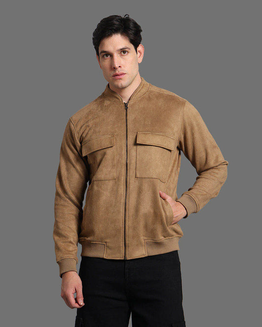 Men Suede Jacket Tan - Reprise