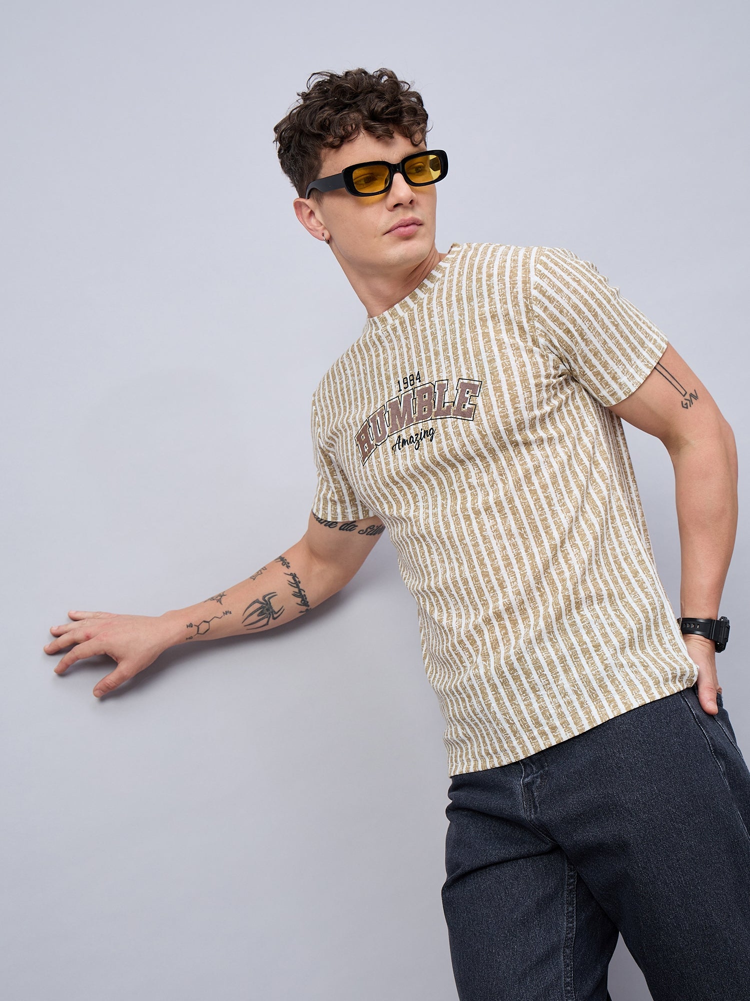 Mens T-shirt Beige