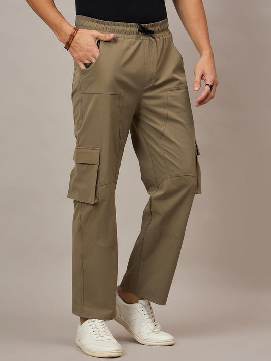 Men Olive Baggy Pants - Reprise