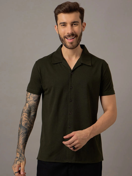 Men Casual Shirt Olive - Reprise