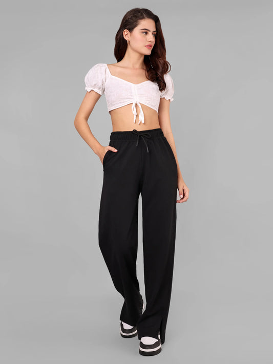 Women Black Trackpants