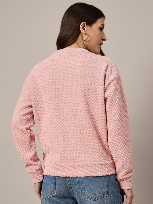 Women Pink Velour Sweatshirt - Reprise