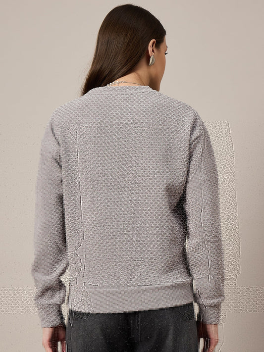Women Grey Velour Sweatshirt - Reprise