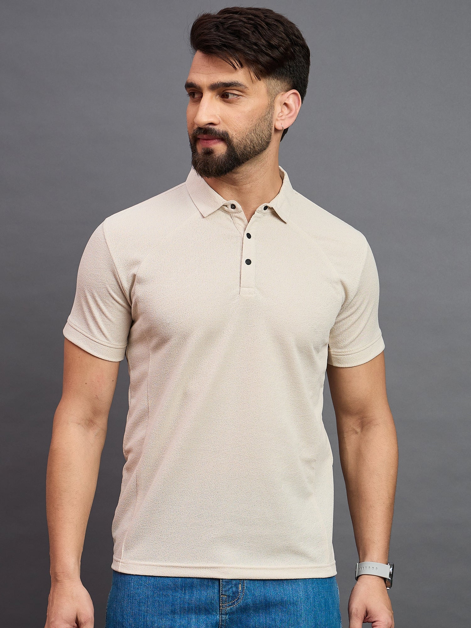 Mens Polo Cream