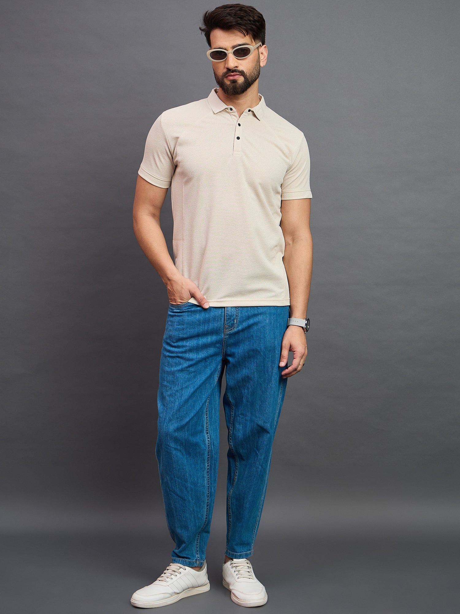 Mens Polo Cream