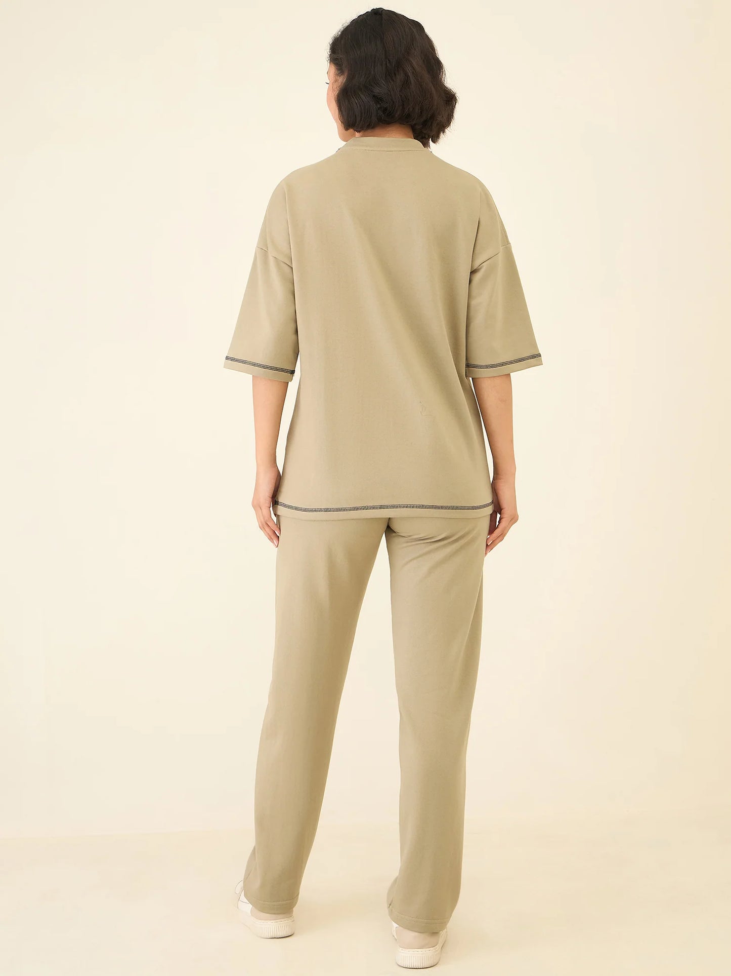 Women Olive Oversized Co-ord Set for Women - Reprise