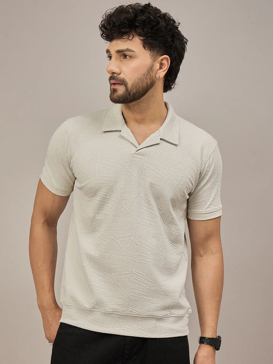 Men Polo T-shirt Cream