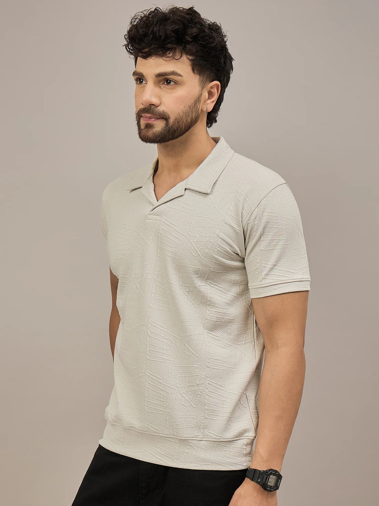 Men Polo T-shirt Cream