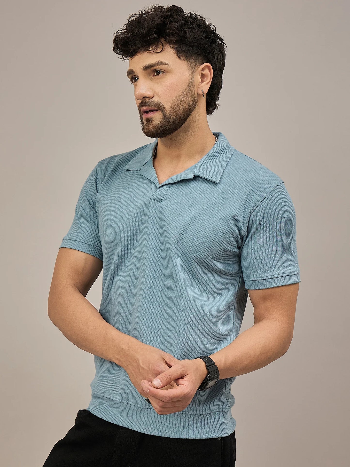 Men Polo T-shirt Blue