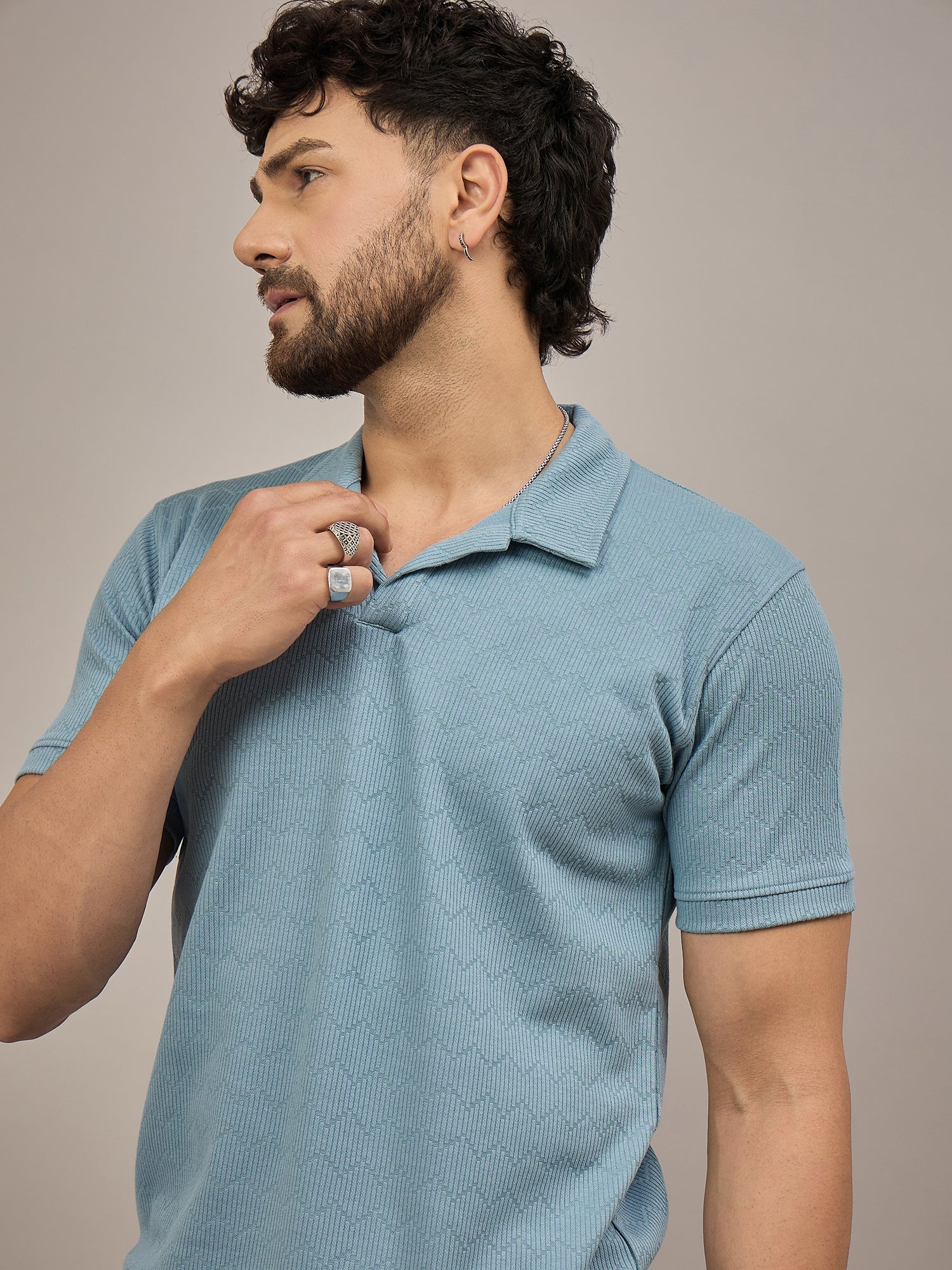 Men Polo T-shirt Blue