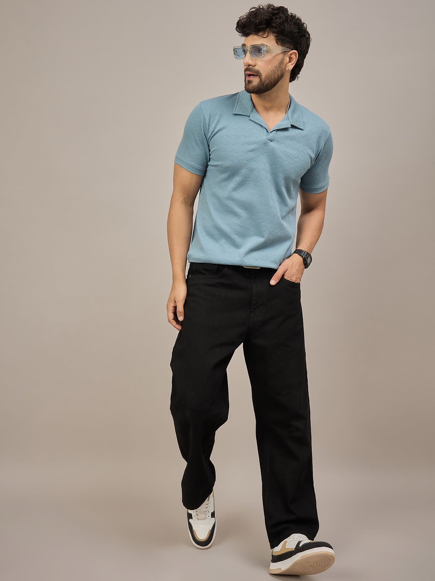 Men Polo T-shirt Blue