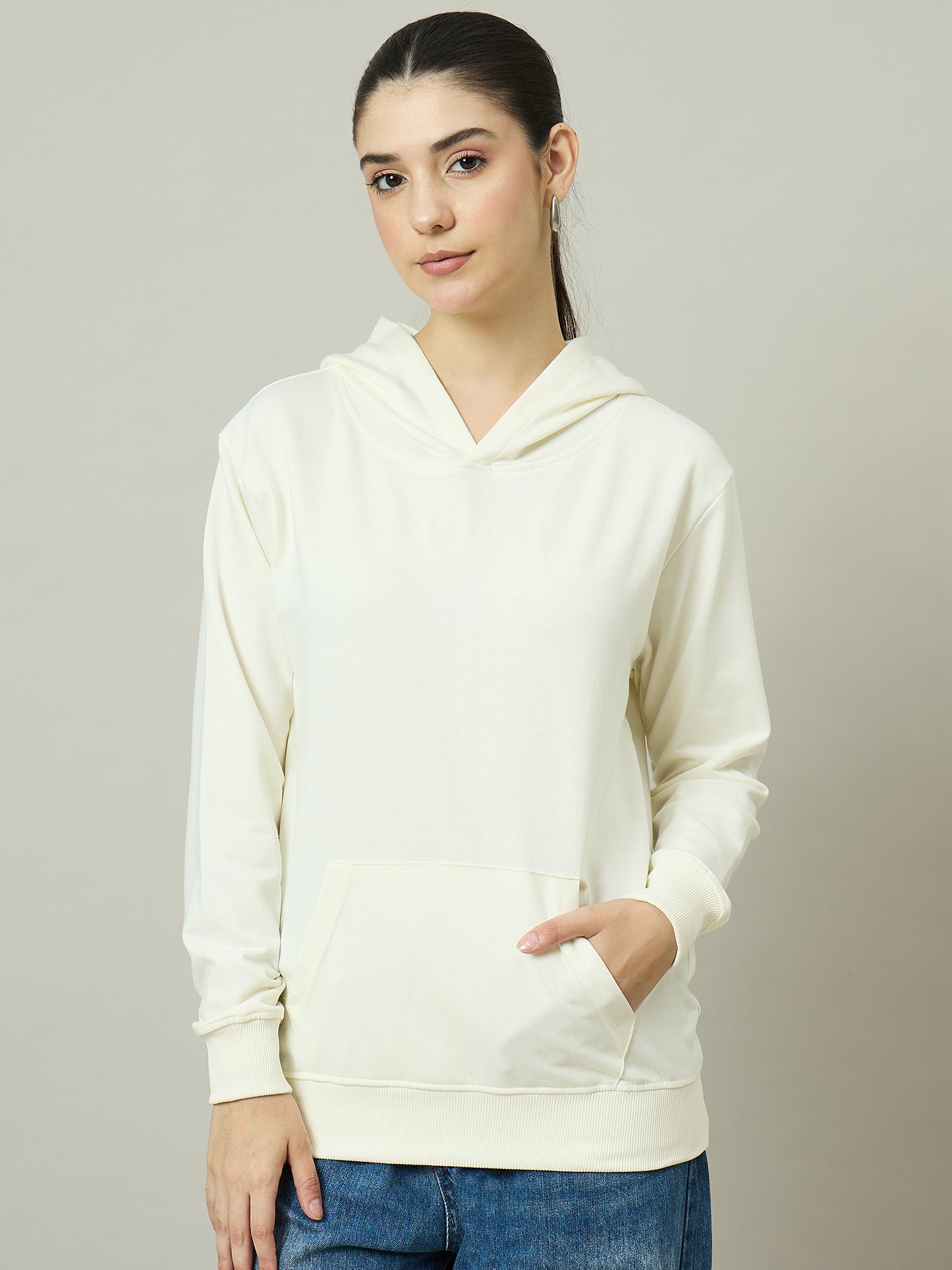Women Off White Hoodie