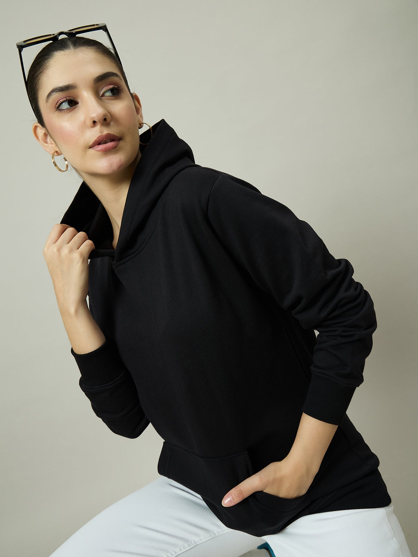 Women Black Hoodie