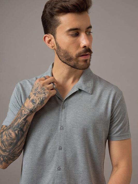 Mens Casual Shirt Grey - Reprise
