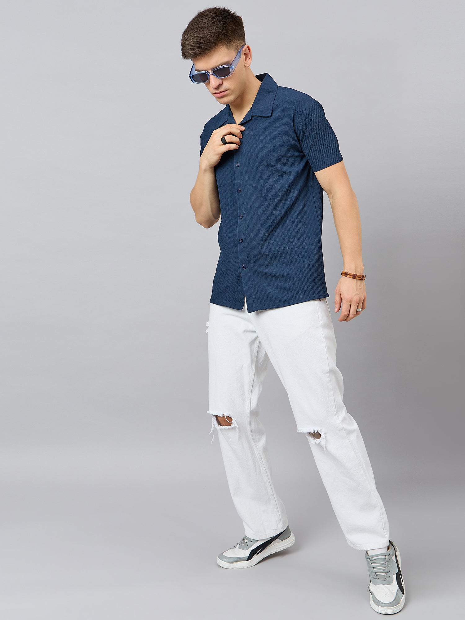 Regular Fit Spread Collar Shirt - Reprise