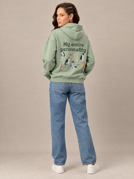 Green Cropped Sweatshirt