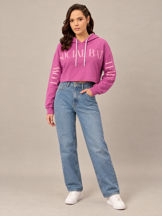 Pink Cropped Sweatshirt