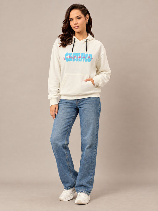 Off White Cropped Sweatshirt