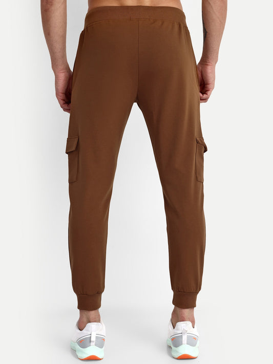 Men's Brown Cotton Casual Joggers - Reprise