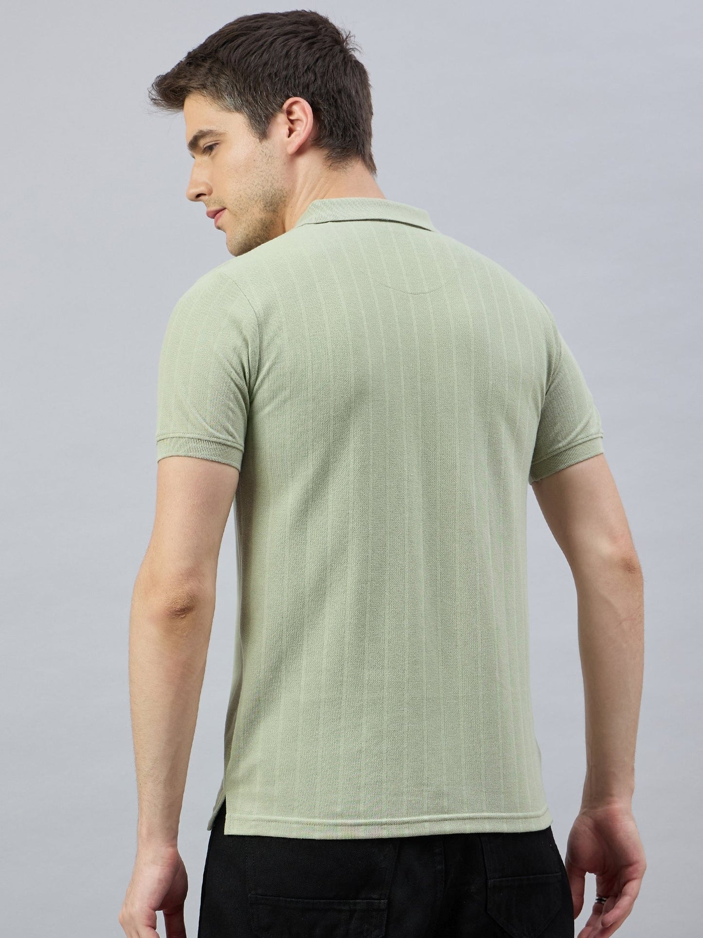 Men Green Cotton Polo T-Shirts - Reprise
