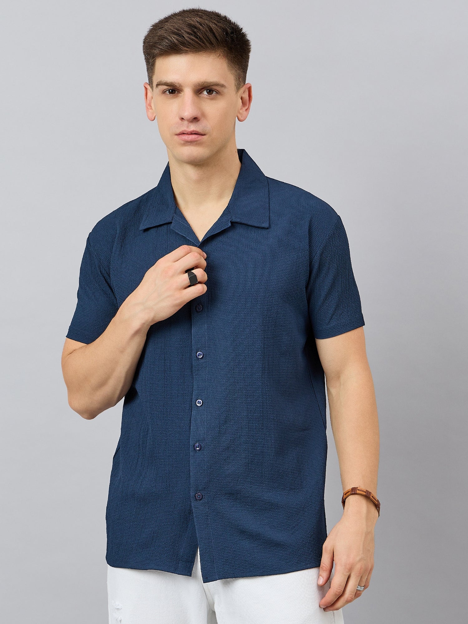 Regular Fit Spread Collar Shirt - Reprise