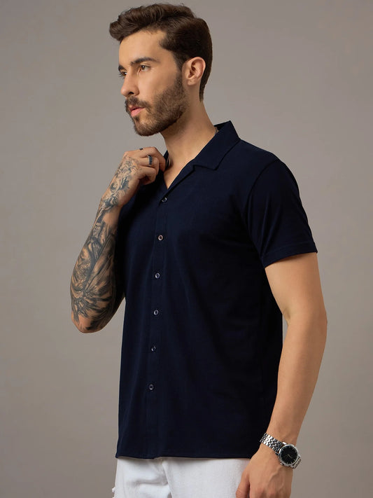 Men Casual Shirt Navy - Reprise