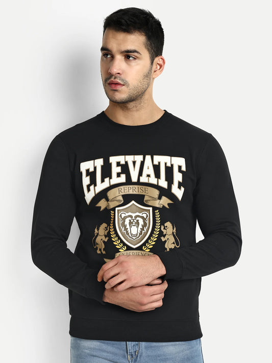 Men Printed Sweatshirts Black - Reprise