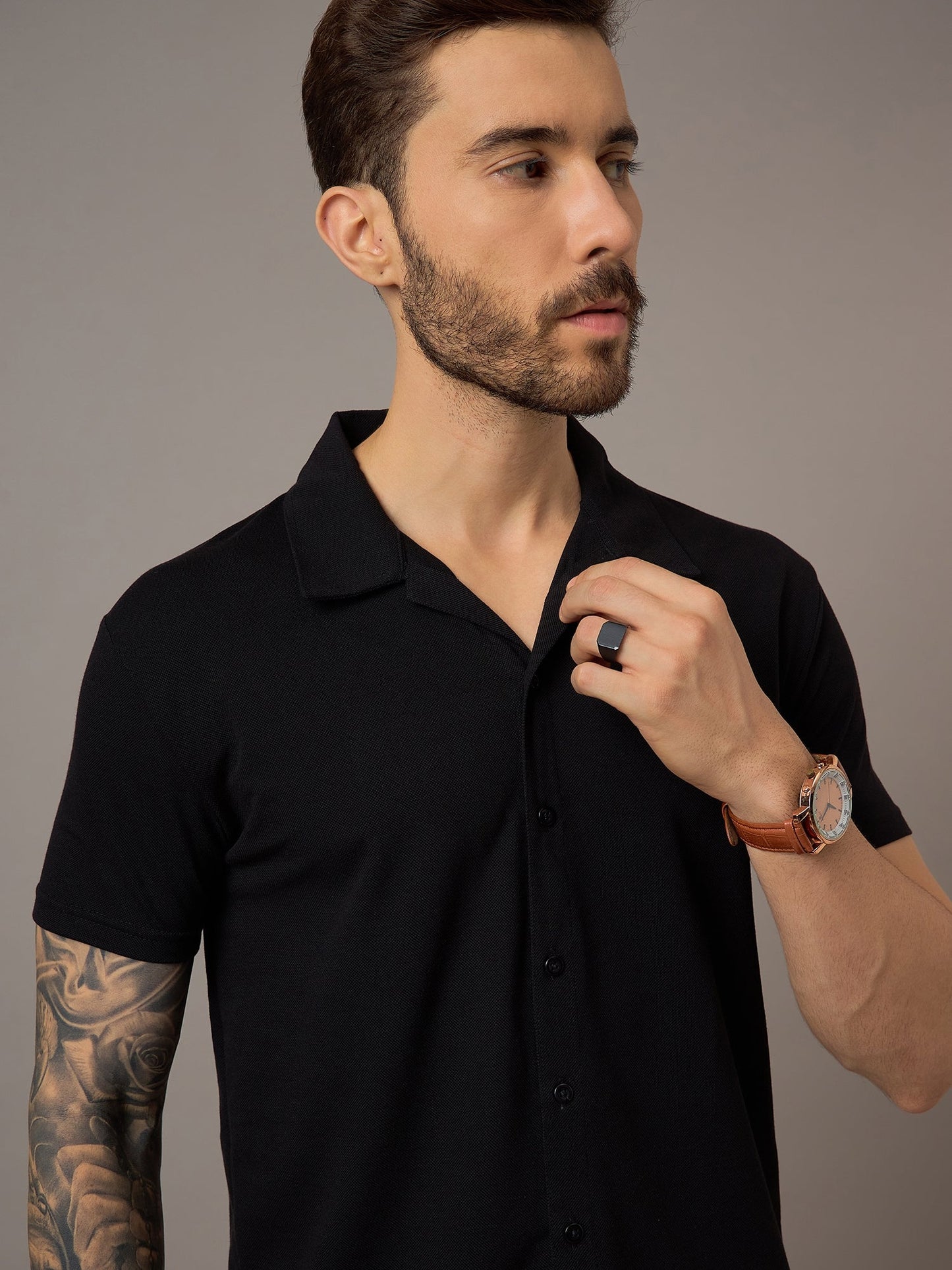 Men Casual Shirt Black - Reprise