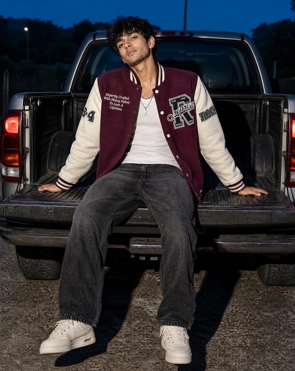 Men Winter Full Sleeves Jacket Maroon