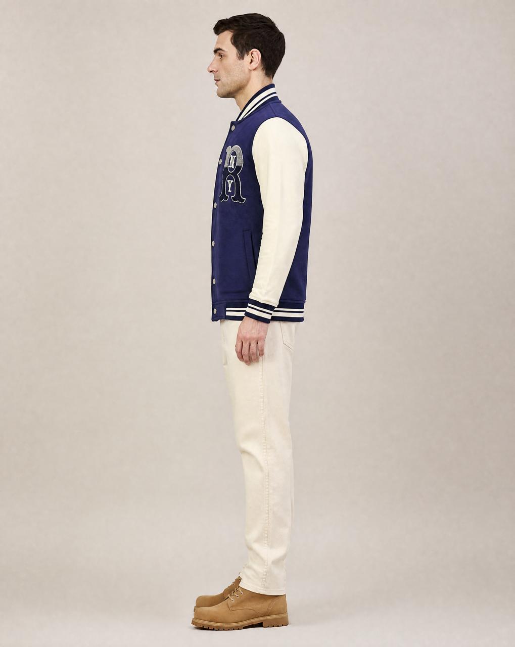 Men Winter Full Sleeves Jacket Blue