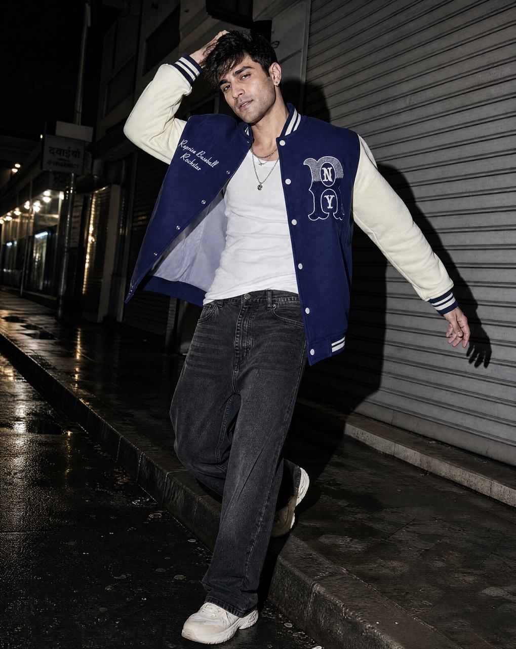 Men Winter Full Sleeves Jacket Blue