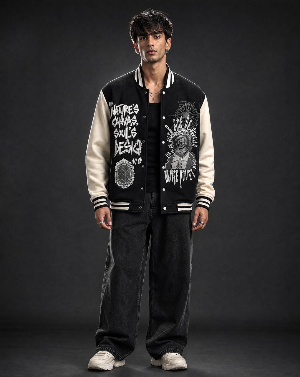 Men Winter Full Sleeves Jacket Black