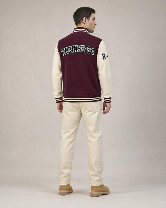 Men Winter Full Sleeves Jacket Maroon