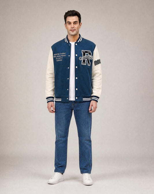 Men Winter Full Sleeves Jacket Teal