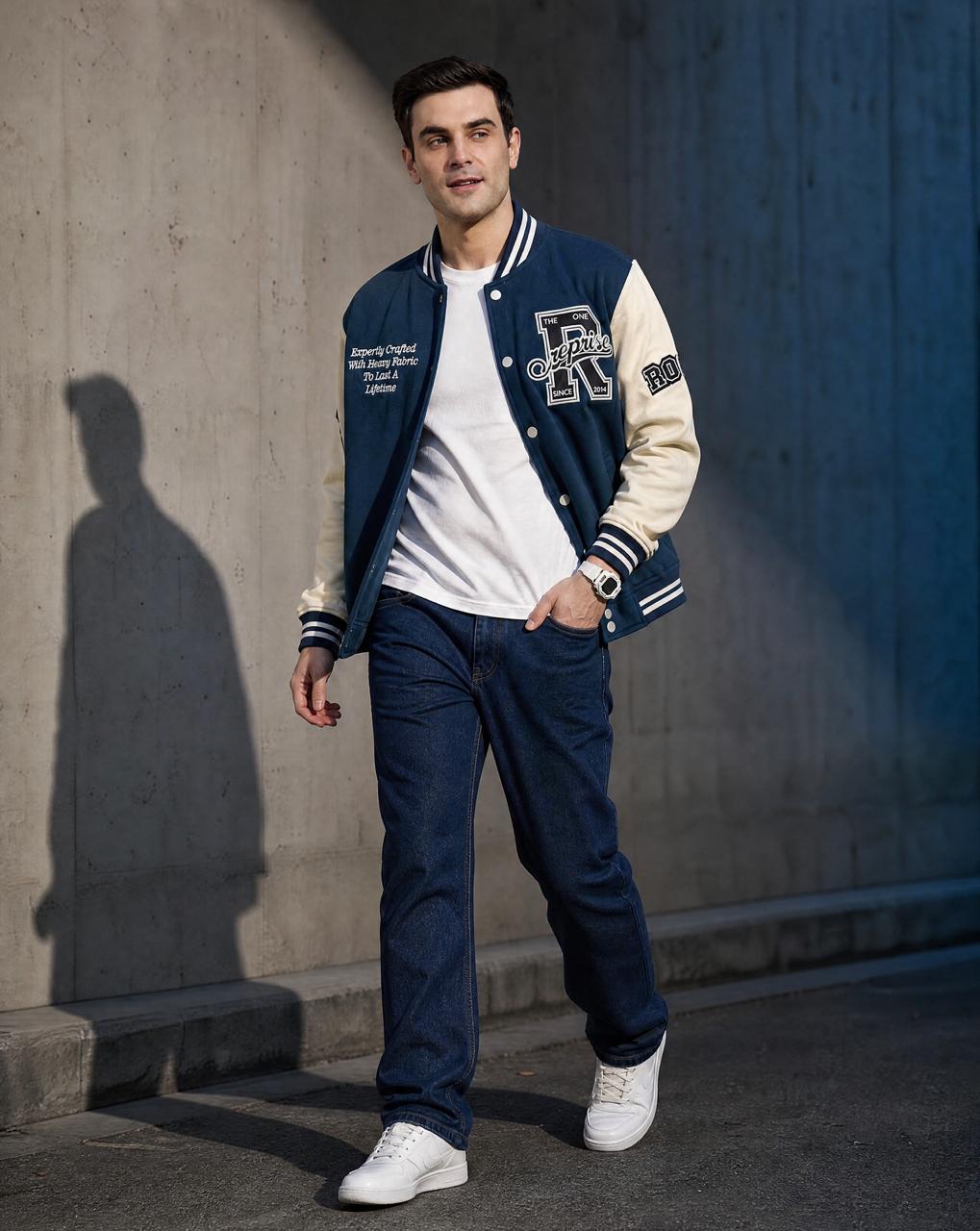 Men Winter Full Sleeves Jacket Teal