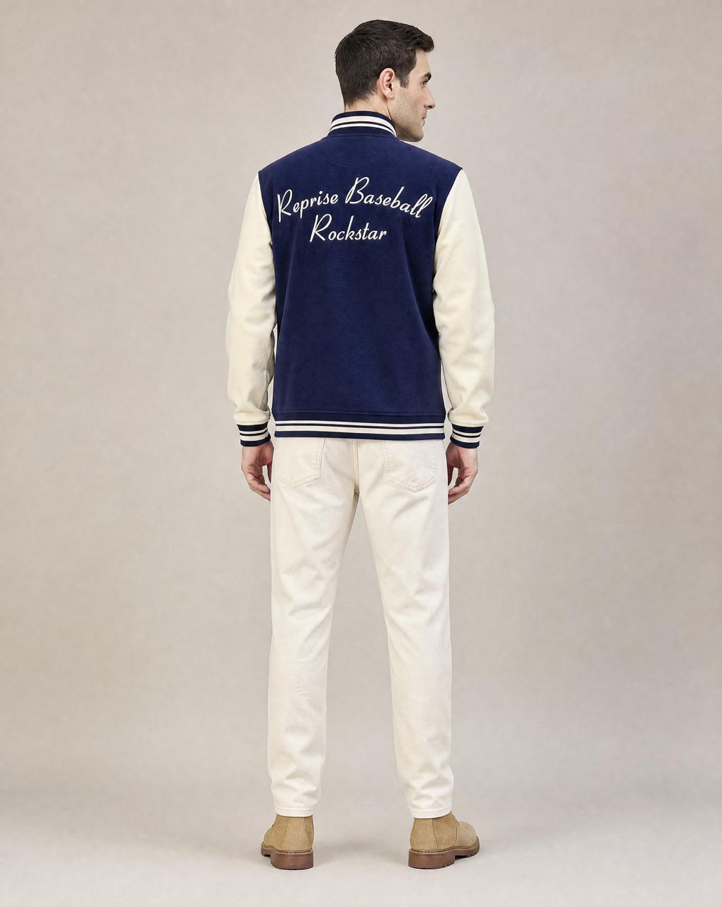 Men Winter Full Sleeves Jacket Blue