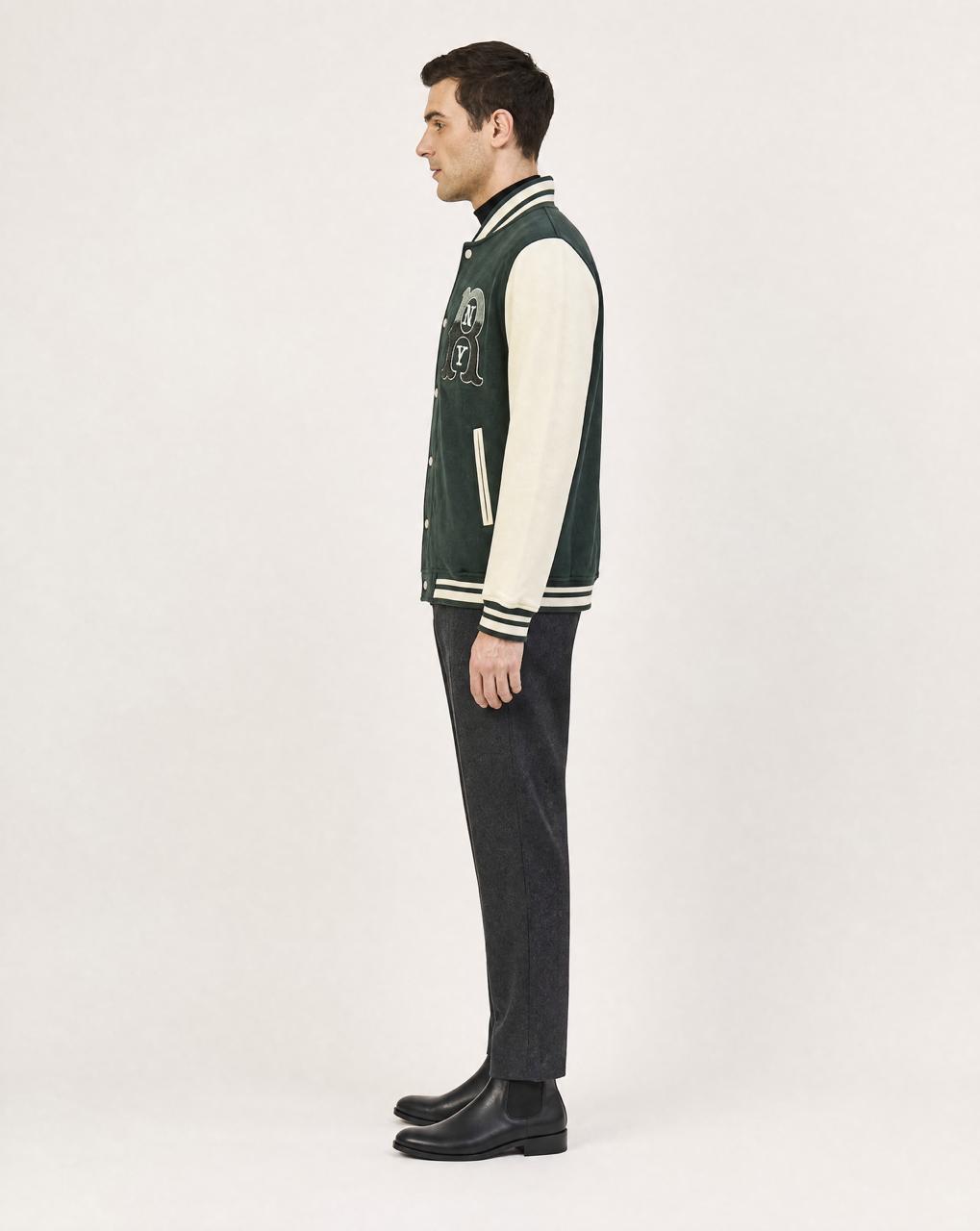 Men Winter Full Sleeves Jacket Green