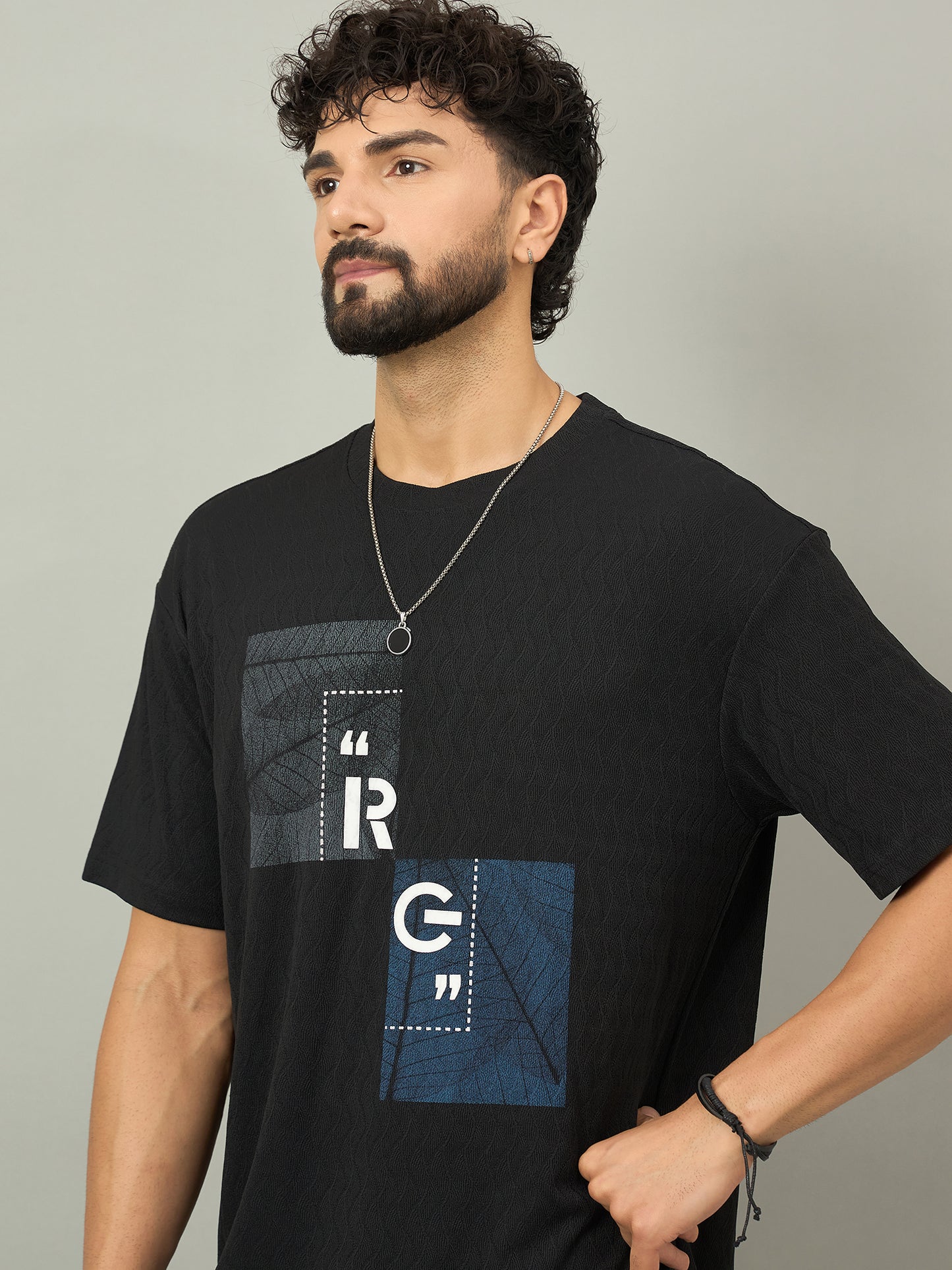 Mens Black Graphic Tee