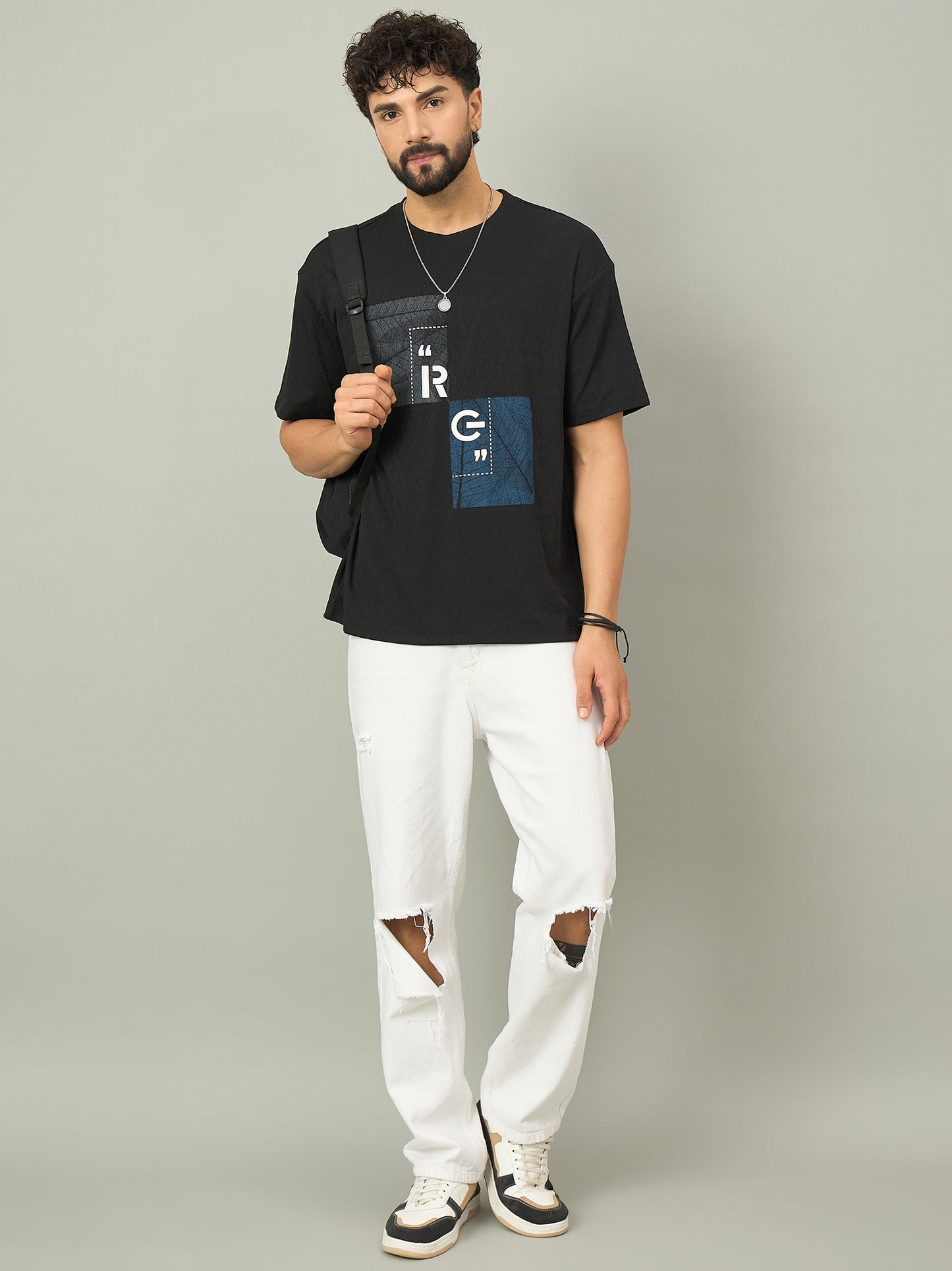 Mens Black Graphic Tee