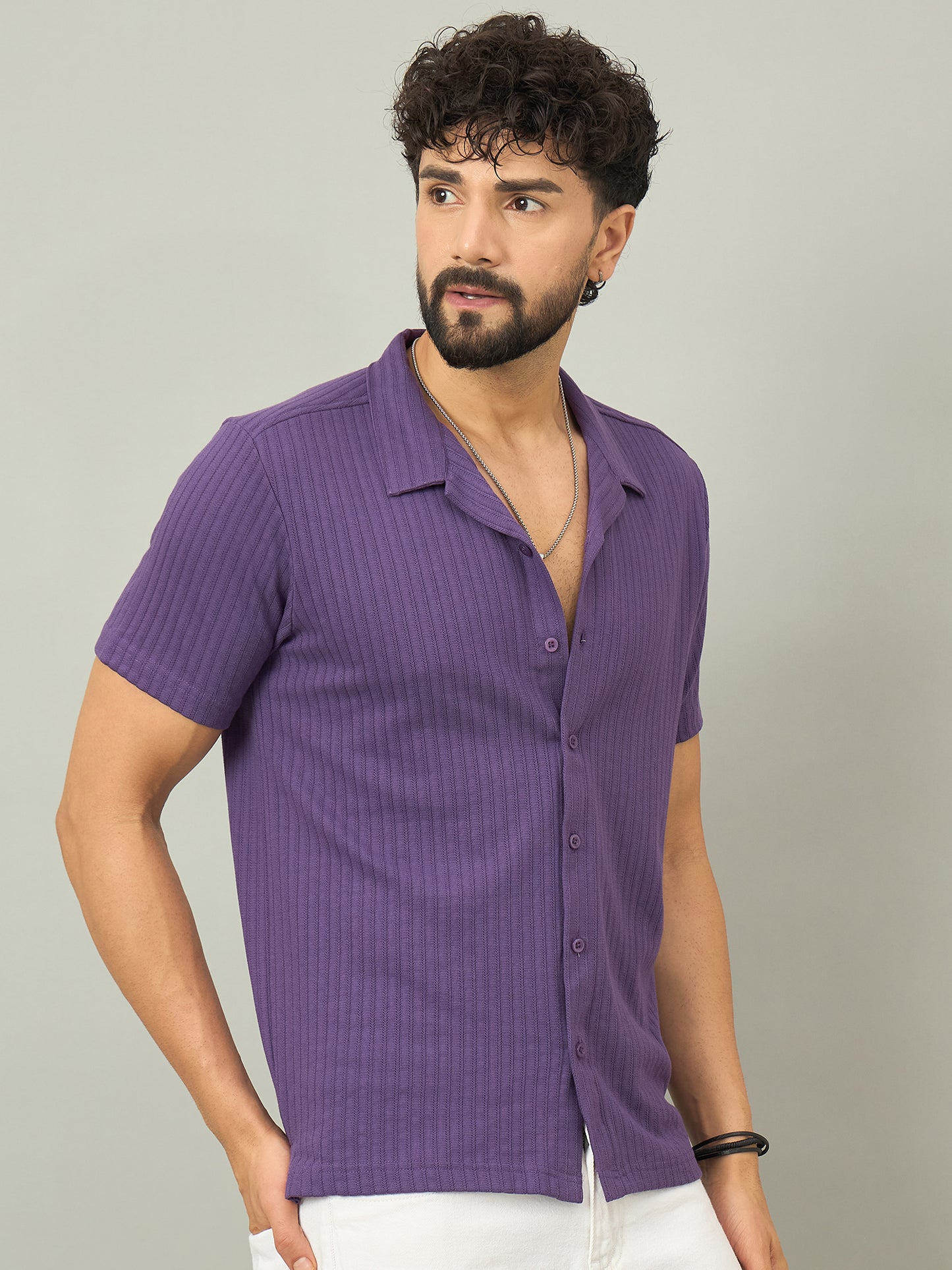 Men Shirt Purple