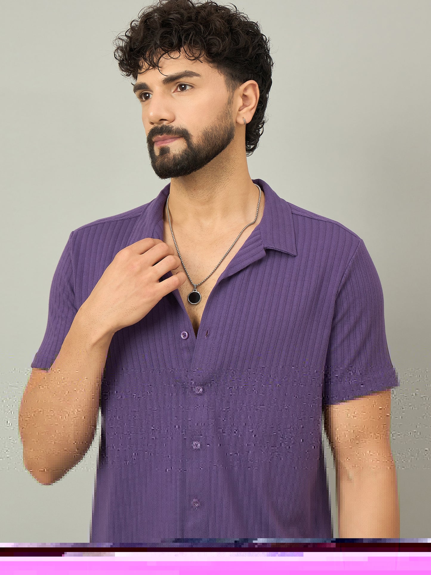 Men Shirt Purple