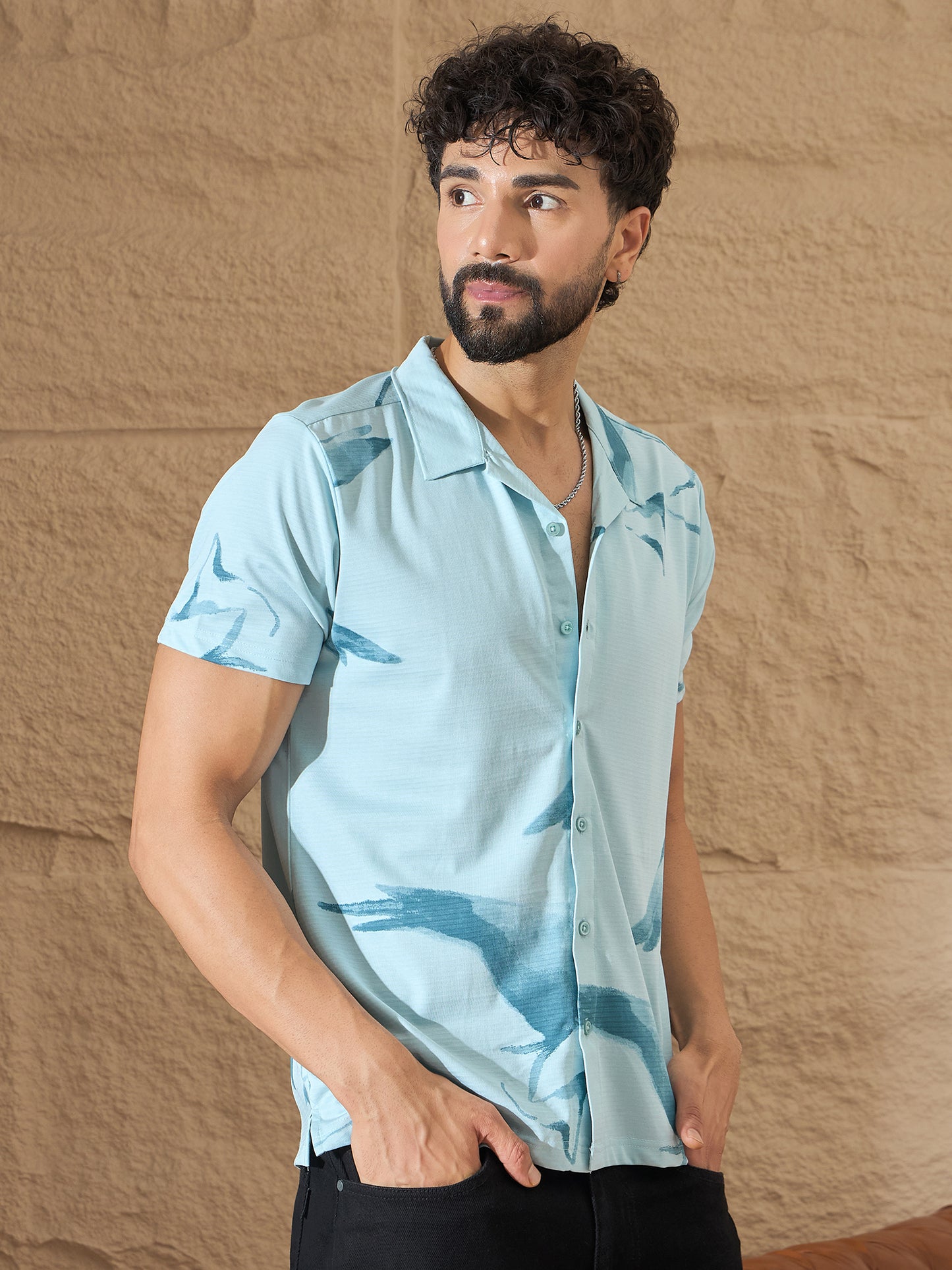 Men Shirt Light Blue